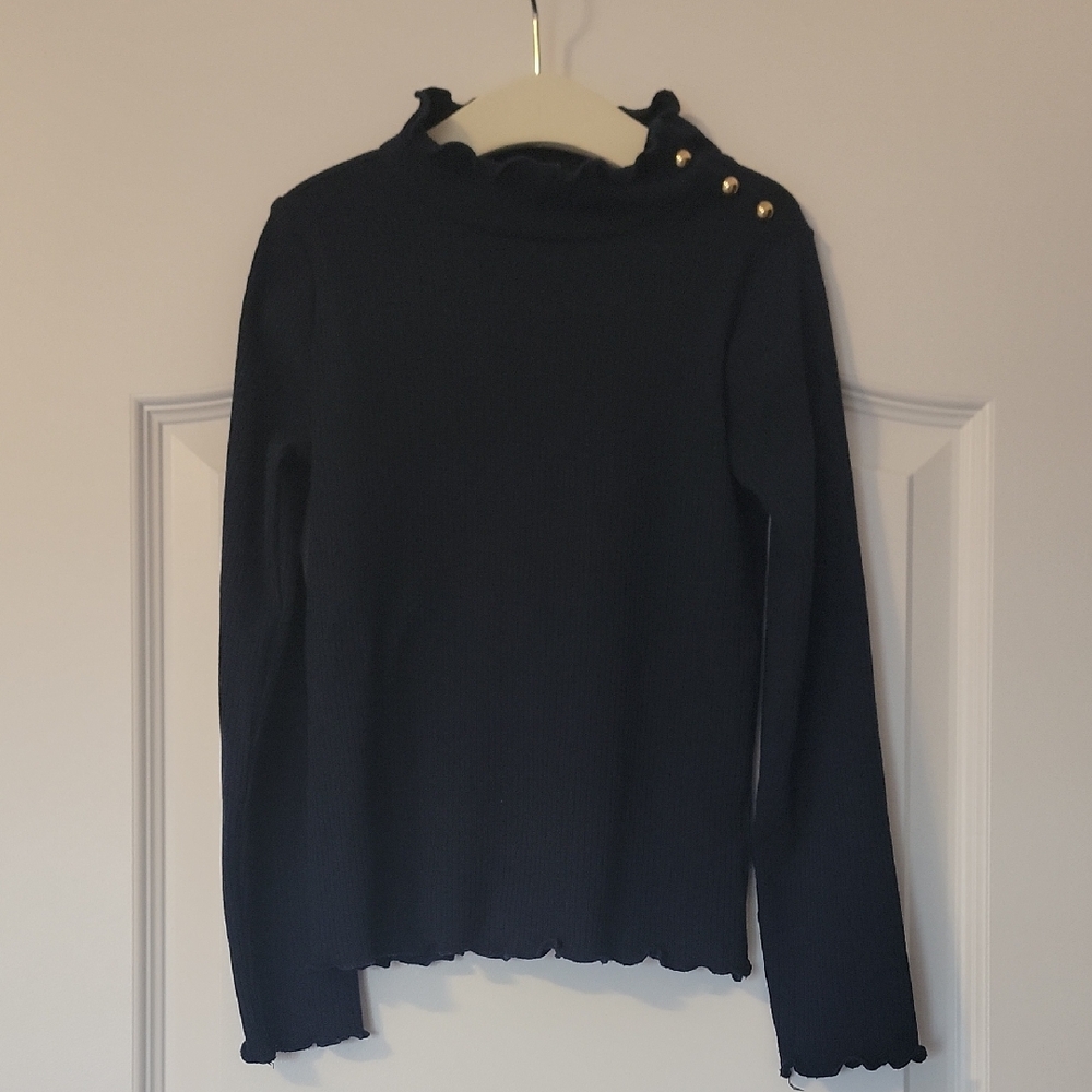 Janie and Jack Navy Ribbed Top